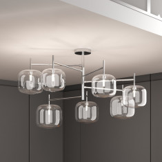 Потолочная люстра со стеклянными плафонами 70128/7 хром &mdash; Multielectrika