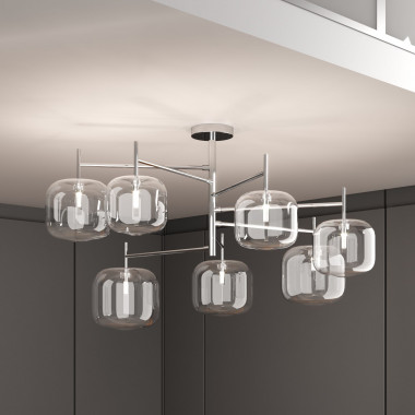 Потолочная люстра со стеклянными плафонами 70128/7 хром — Multielectrika
