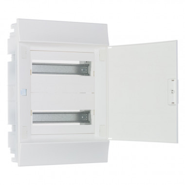 Распределительный шкаф ABB Mistral41 24 мод., IP41, встраиваемый, термопласт, белая дверь, 1SLM004102A1105 — Multielectrika