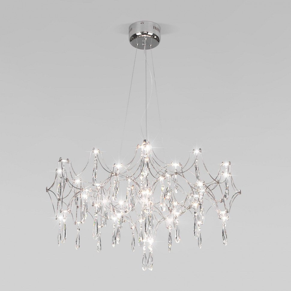 Подвесной светодиодный светильник с фигурным хрусталем 443/1 фото 1 — Multielectrika