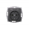 Розетка силовая+USB A+C Systeme Electric AtlasDesign 16А, 5В/2,4А/3,0А, 2х5В/1,5А, базальт