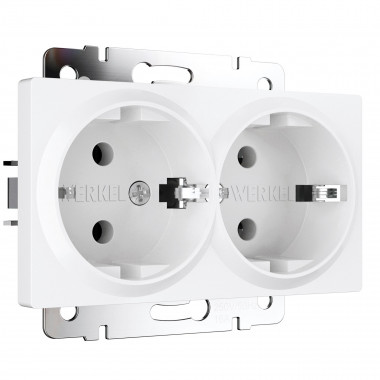 Розетка двойная с заземлением (белый матовый) W1172061 &mdash; Multielectrika