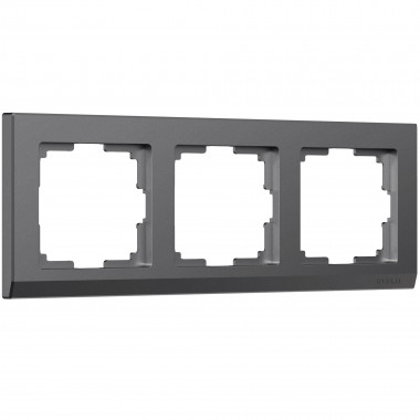 Рамка из поликарбоната на 3 поста Stark графит матовый W0031864 — Multielectrika