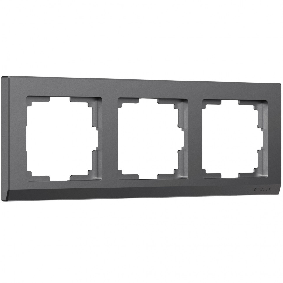 Рамка из поликарбоната на 3 поста Stark графит матовый W0031864 фото 1 &mdash; Multielectrika