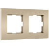 W0022911/ Рамка на 2 поста Slab (шампань софт) W0022911 фото 1 — Multielectrika