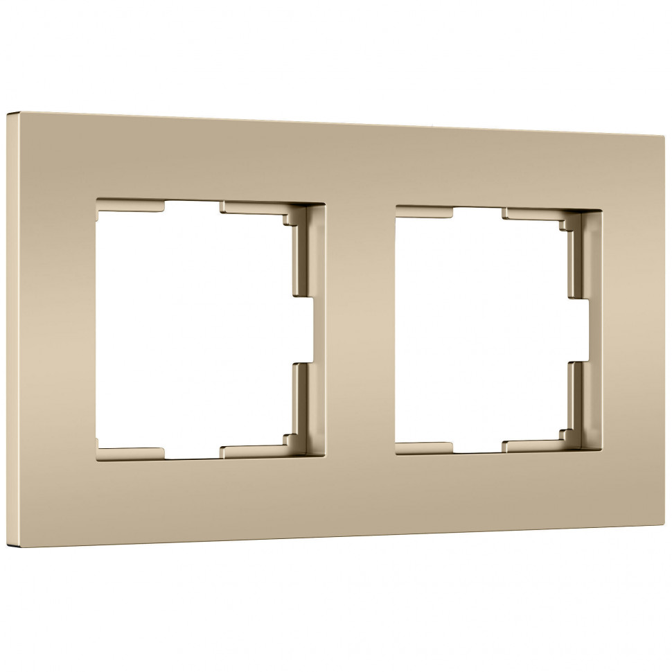 W0022911/ Рамка на 2 поста Slab (шампань софт) W0022911 фото 1 — Multielectrika