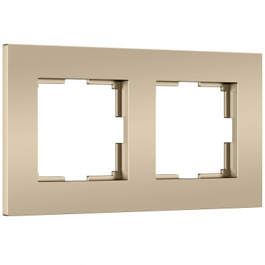 W0022911/ Рамка на 2 поста Slab (шампань софт) W0022911 &mdash; Multielectrika
