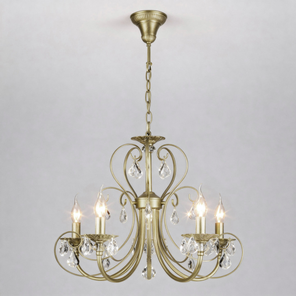 Подвесная люстра с хрусталем 3305/5 фото 1 &mdash; Multielectrika