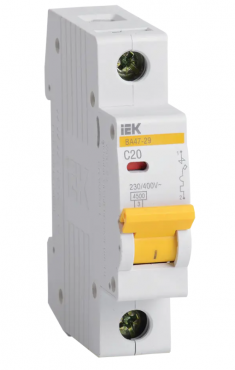 Автоматический выключатель ВА47-29 1Р 20А 4,5кА характеристика С IEK MVA20-1-020-C &mdash; Multielectrika