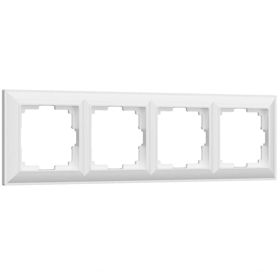 Рамка из пластика на 4 поста Fiore белый W0042201 фото 1 — Multielectrika