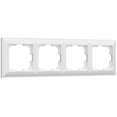 Рамка из пластика на 4 поста Fiore белый W0042201 &mdash; Multielectrika