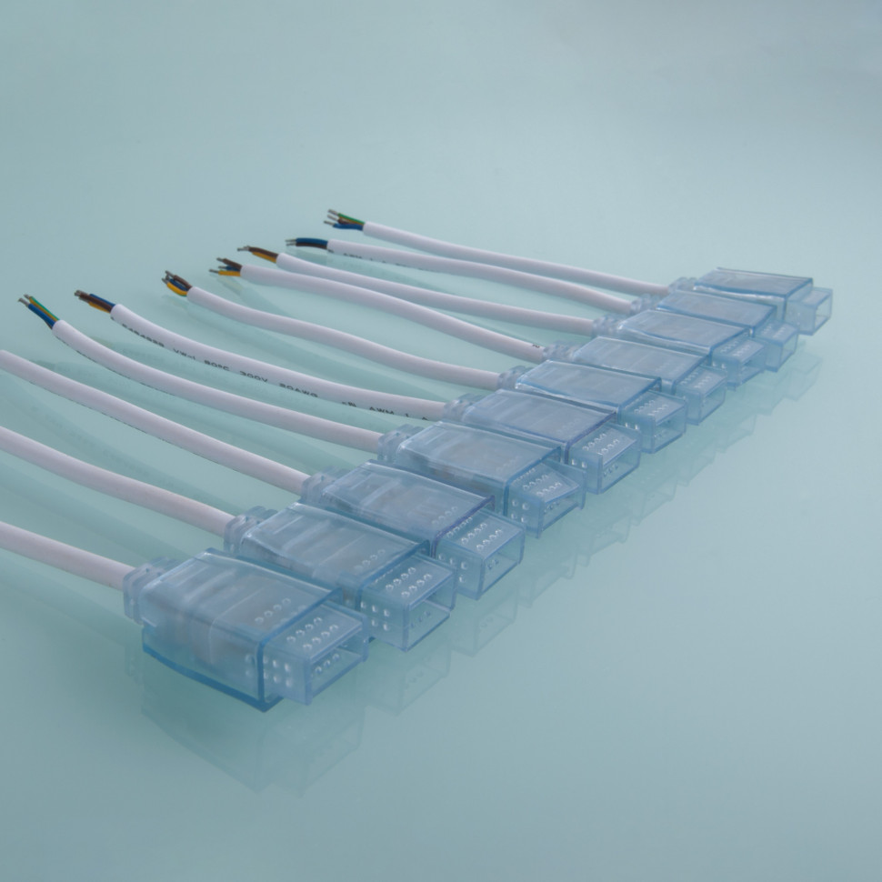 Коннектор односторонний гибкий для светодиодной ленты Premium мультибелая LS013 220V 2835 (10 шт.) PSL-09 фото 1 — Multielectrika