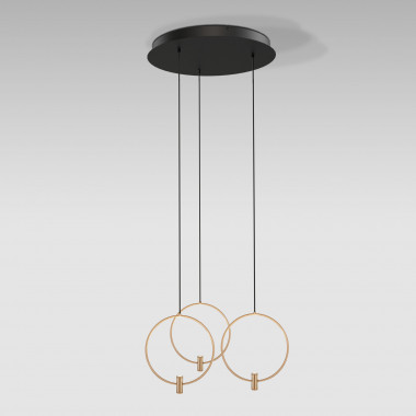 Подвесной светильник 50257/3 LED черный/ латунь — Multielectrika