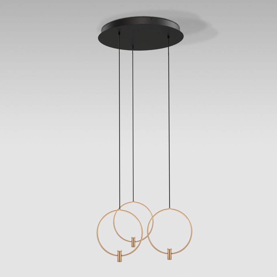 Подвесной светильник 50257/3 LED черный/ латунь фото 1 &mdash; Multielectrika