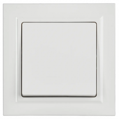 Выключатель одноклавишный 10А в сборе IEK Brite ВСР10-1-0-БрБ белый — Multielectrika