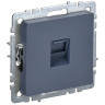 Розетка компьютерная RJ45 кат.6 IEK Brite РК11-БрМ маренго