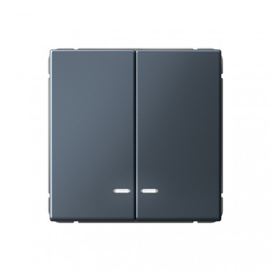 Выключатель двухклавишный Systeme Electric ArtGallery с подсветкой, 10АХ, грифель — Multielectrika