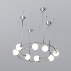 Подвесной светильник со стеклянными плафонами 360/8 хром &mdash; Multielectrika