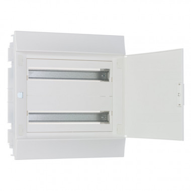 Распределительный шкаф ABB Mistral41 36 мод., IP41, встраиваемый, термопласт, белая дверь, 1SLM004102A1106 — Multielectrika