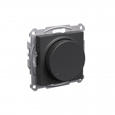 Светорегулятор поворотно-нажимной Systeme Electric AtlasDesign LED, RC, 400Вт, базальт &mdash; Multielectrika