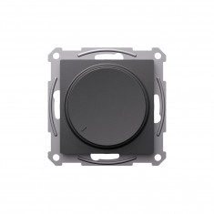 Светорегулятор поворотно-нажимной Systeme Electric AtlasDesign LED, RC, 400Вт, базальт &mdash; Multielectrika