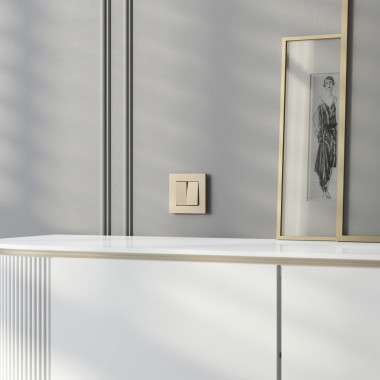 W0012911/ Рамка на 1 пост Slab (шампань софт) W0012911 — Multielectrika