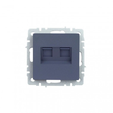 Розетка компьютерная двойная кат.5E RJ45 IEK Brite РК10-2-БрМ маренго — Multielectrika