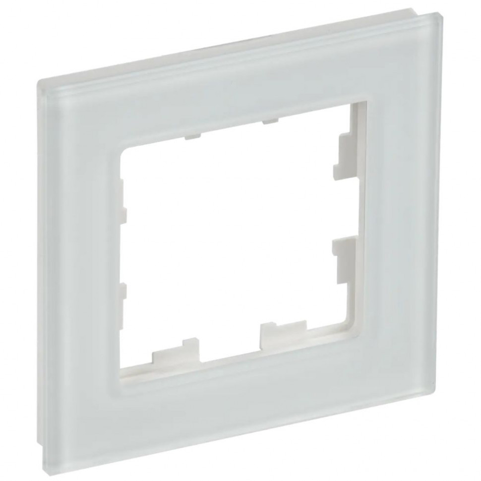 Рамка на 1 пост IEK Brite РУ-1-2-Бр стекло белый матовый фото 1 — Multielectrika