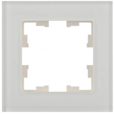 Рамка на 1 пост IEK Brite РУ-1-2-Бр стекло белый матовый &mdash; Multielectrika