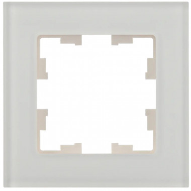 Рамка на 1 пост IEK Brite РУ-1-2-Бр стекло белый матовый — Multielectrika