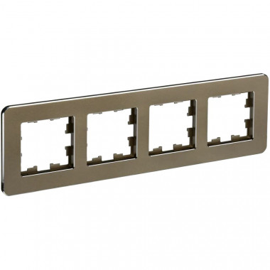 Рамка на 4 поста IEK Brite РУ-4-1-Бр металл латунь RE — Multielectrika