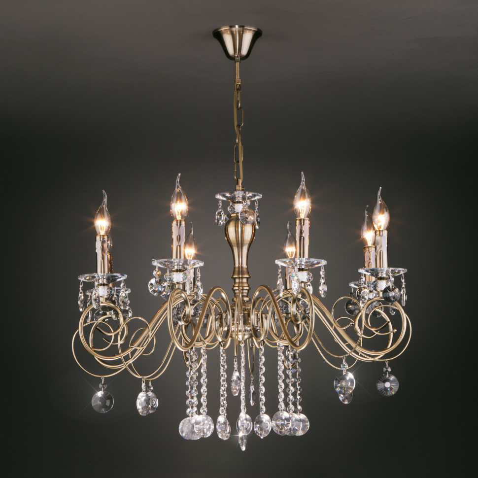 Подвесная люстра 10104/8 античная бронза фото 1 — Multielectrika