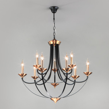 Подвесная люстра в стиле лофт 60098/9 черный — Multielectrika