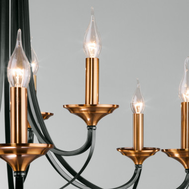 Подвесная люстра в стиле лофт 60098/9 черный — Multielectrika