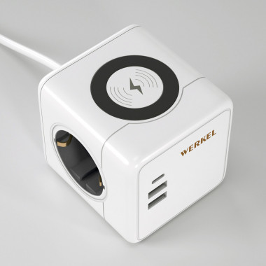 Розеточный блок 3-местный + 3×USB + беспроводная зарядка W6513501 &mdash; Multielectrika