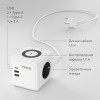 Розеточный блок 3-местный + 3×USB + беспроводная зарядка W6513501 фото 4 &mdash; Multielectrika