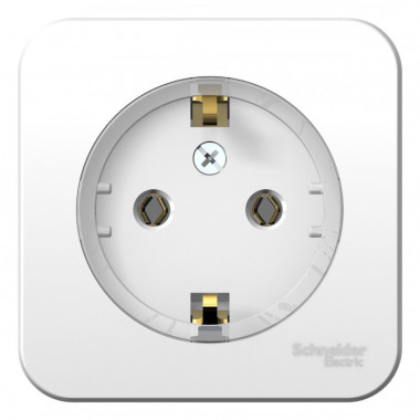 Розетка силовая, компакт Systeme Electric Blanca без шторок, с изолир. пластиной, белая 16А — Multielectrika