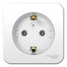 Розетка силовая, компакт Systeme Electric Blanca без шторок, с изолир. пластиной, белая 16А