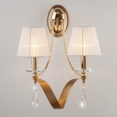 Классическое бра с абажурами 60063/2 золото &mdash; Multielectrika