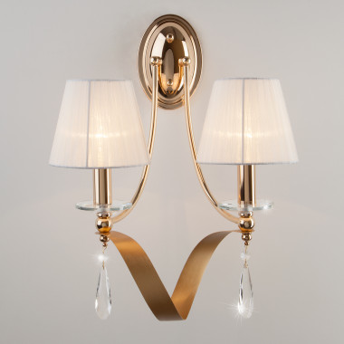 Классическое бра с абажурами 60063/2 золото — Multielectrika
