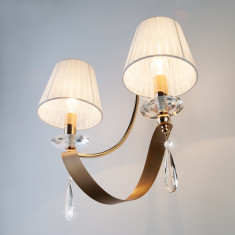 Классическое бра с абажурами 60063/2 золото &mdash; Multielectrika
