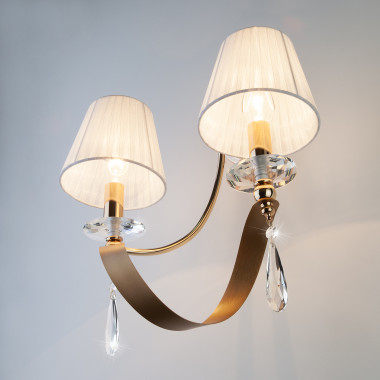 Классическое бра с абажурами 60063/2 золото — Multielectrika