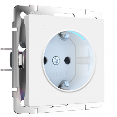 Розетка с подсветкой (белый матовый) W1171461 &mdash; Multielectrika