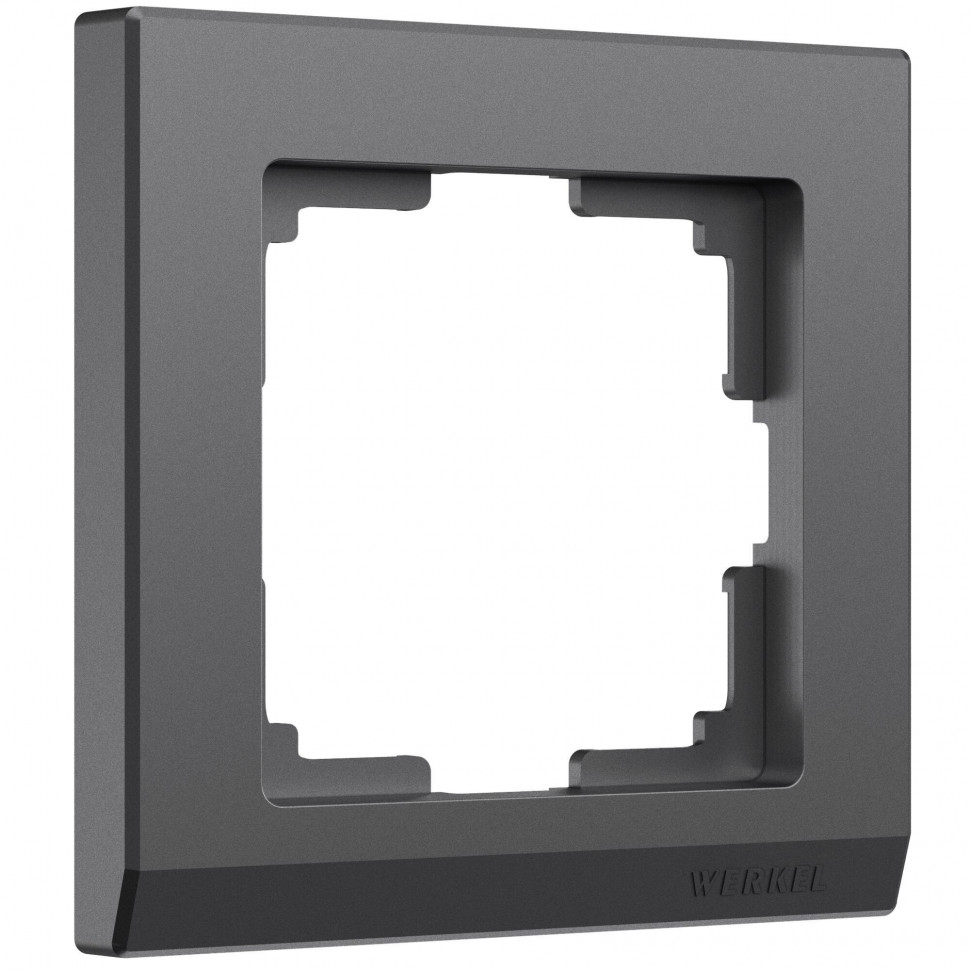 Рамка из поликарбоната на 1 пост Stark графит матовый W0011864 фото 1 — Multielectrika