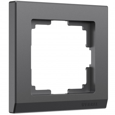 Рамка из поликарбоната на 1 пост Stark графит матовый W0011864 &mdash; Multielectrika