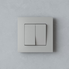 W0012917/ Рамка на 1 пост Slab (дымчатый софт) W0012917 &mdash; Multielectrika