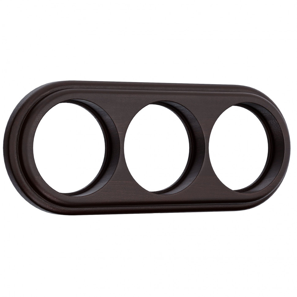 Рамка на 3 поста венге W0035226 фото 1 &mdash; Multielectrika