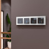 Рамка из стекла на 4 поста Favorit белый матовый W0041105 фото 3 &mdash; Multielectrika