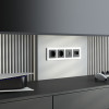 Рамка из стекла на 4 поста Favorit белый матовый W0041105 фото 4 &mdash; Multielectrika