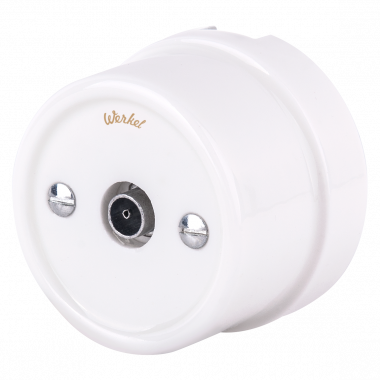 ТВ розетка белая ретро WL18-02-05 — Multielectrika
